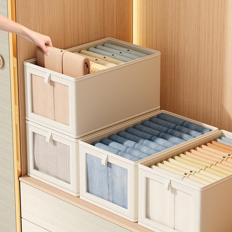 Коробка для хранения из ткани Оксфорд с крышкой - Тканевый контейнер и настольный органайзер