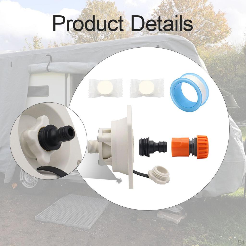 Впускной патрубок для городской воды RV с обратными клапанами Замена Простая установка Замена деталей Аксессуар для фургона прицепа