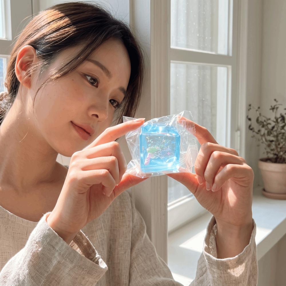Slow Rebound Ocean Themed Squishy Toy 3D Ocean Themed Cube Sensory Toys Cube Fidget Toy Adults