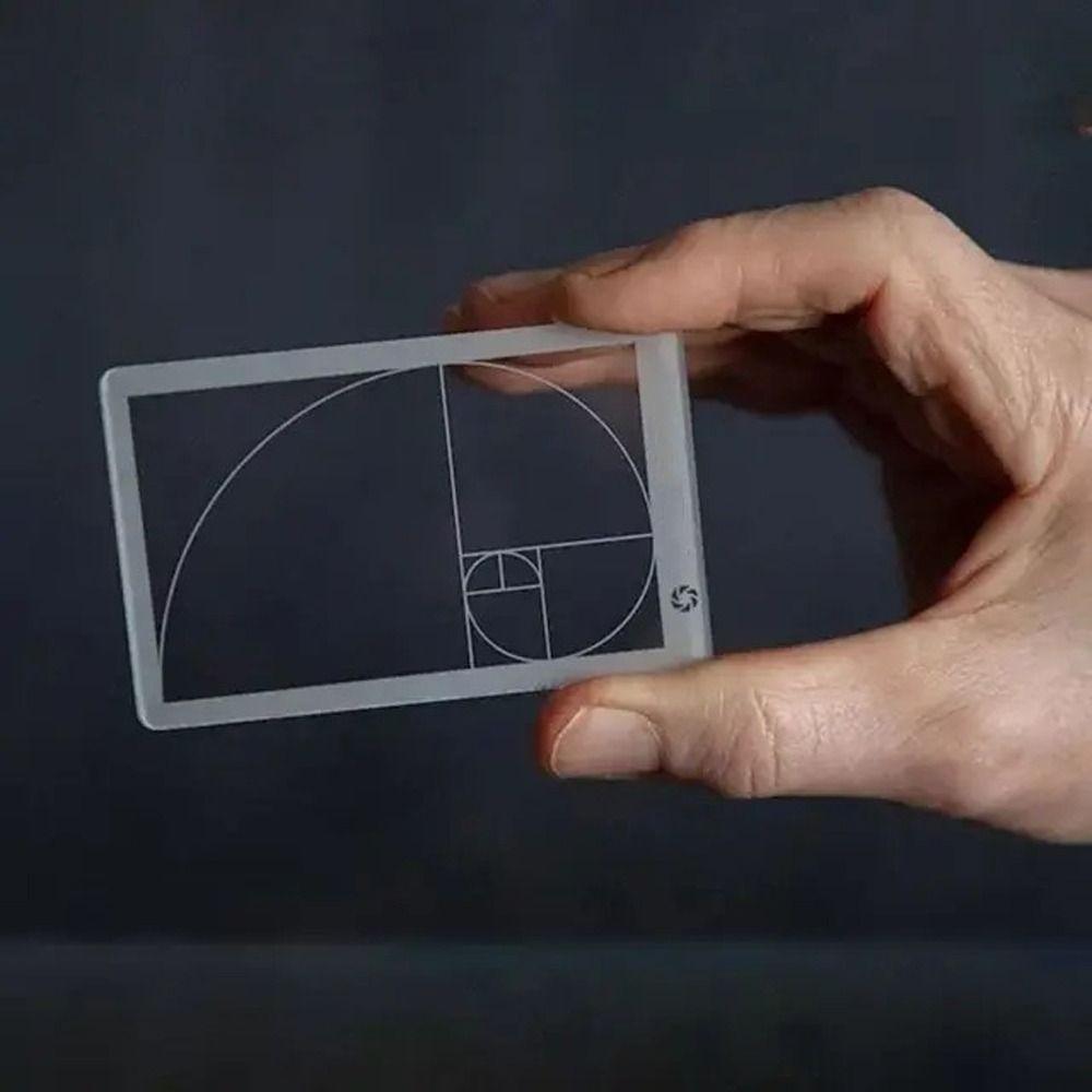 Composition Viewfinder Ruler Transparent Fibonacci Viewer Golden Ratio Ruler  Art Tool
