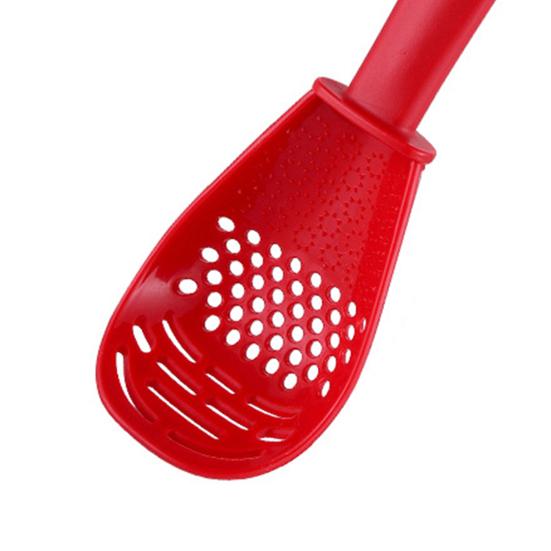 Совок для пресса для чеснока, многофункциональная термостойкая полипропиленовая пластиковая легкая шумовка, кухонная лопатка с прорезями