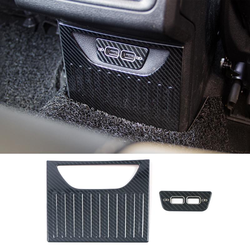 Для Volkswagen VW Golf 8 MK8 2022 Автомобильная задняя консоль, центральный кондиционер, вентиляционное отверстие, рамка, накладка