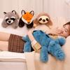 45 /55 /65cm Lovely Stuffed Soft Fox Raccoon Sloth Racoon Peluche Toys Cute Lying Animal Pillow Appease Dolls For Children