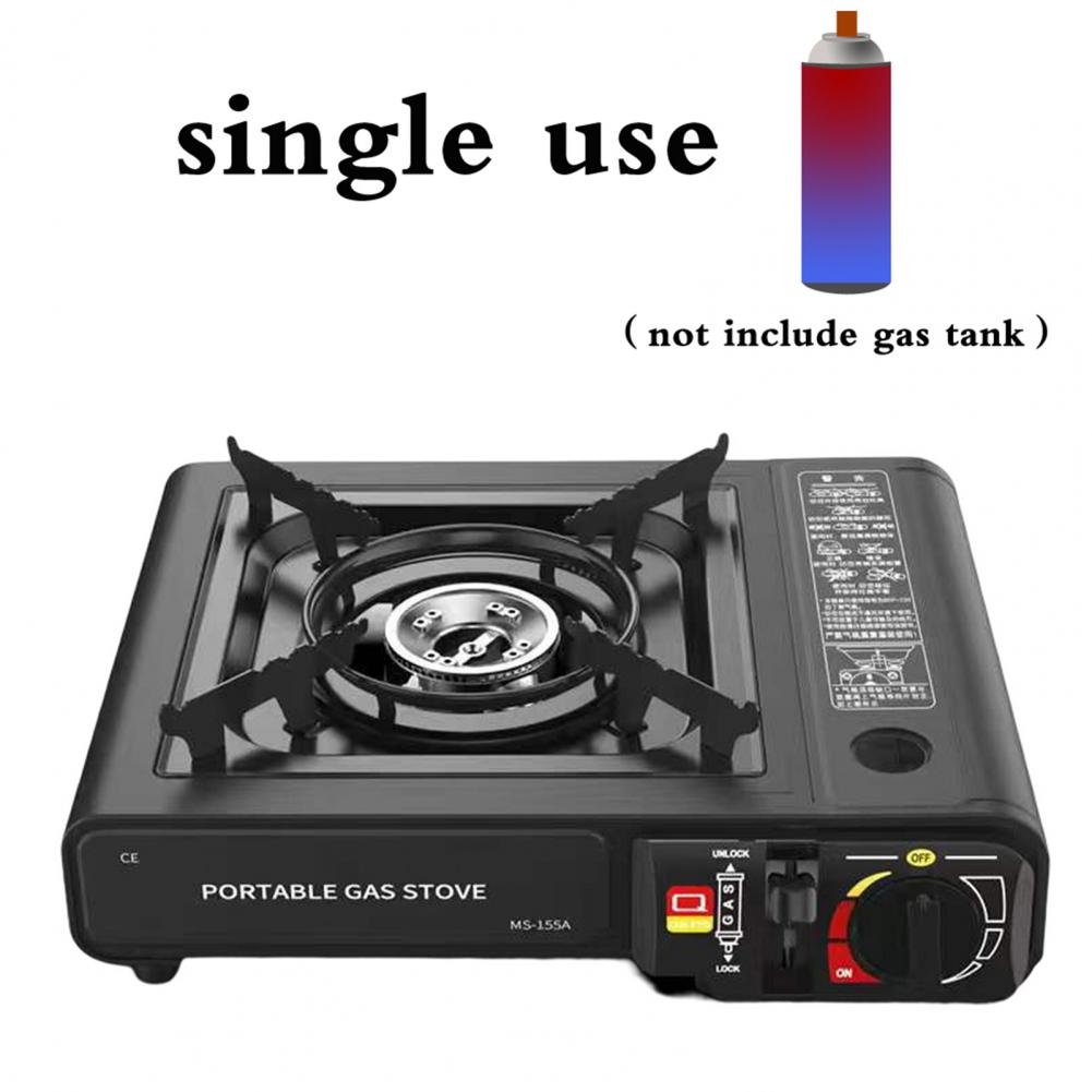 Camping Stove Automatic Ignition Large Firepower Windproof Energy Saving Alloy Dual-use Portable Gas Stove Sturdy Camping Supply