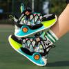 Men's and women's middle-aged and older children's basketball shoes autumn and winter button sports leisure breathable running shoes