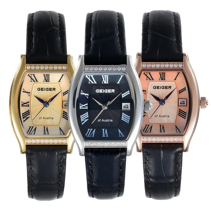 Roman Calendar Leather Watch GE1276