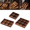 Wood Divided Serving Tray Food Container Serve Plate Sushi Platter for Appetizer Party Teahouse
