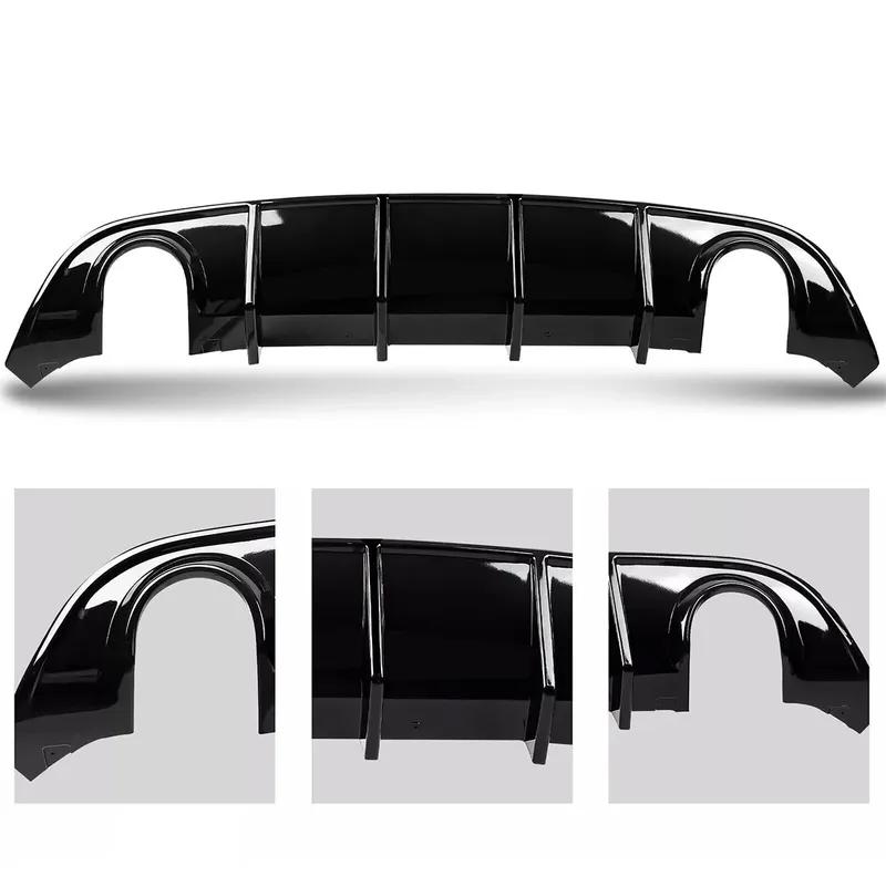 Rear Bumper Lip Diffuser Spoiler Lower Splitter For 2015-2024 Dodge Charger SRT/Scat Pack/Daytona/GT/RT Carbon Look Glossy Black