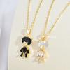Цирконий Медведь Ожерелье Женское Легкое Роскошное Милое Подвеска Изысканная Цепочка Ключицы Аксессуары