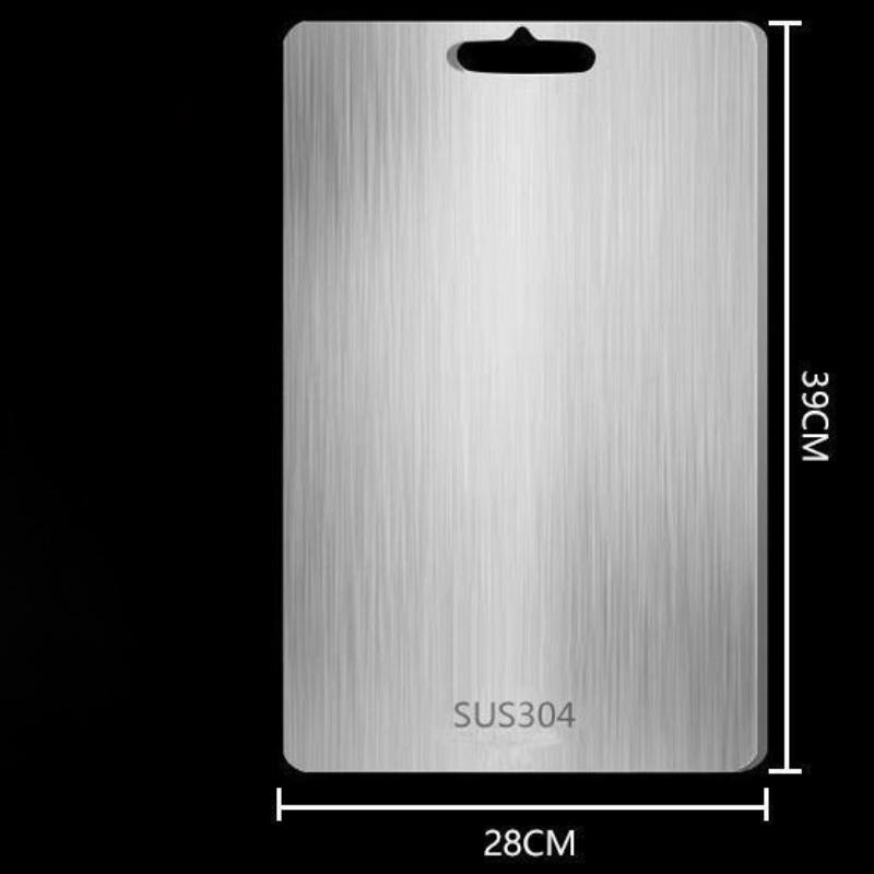 316 Stainless Steel Panel and Chopping Board Kitchen HouseholdThickened Double Sided Cutting Board Block Kneading Dough Board