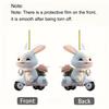 Bunny Christmas Ornaments Christmas Tree Ornaments Little Rabbit Pattern 2D Flat Acrylic Decorative Pendant Interior Rearview Mirror Hanging Ornament