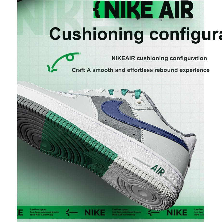 Nike Air Force 1 LV8 GS Remix — Детские кроссовки светло-зеленые серебристые светло-серебристые белые FB9035-001
