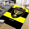 Beitar Jerusalem Football Club2 Flannel Pattern Square Carpet,Area Rug,Carpet Rug for Living Room Bedroom Sofa Playroom Decor,Non-slip Floor Mat