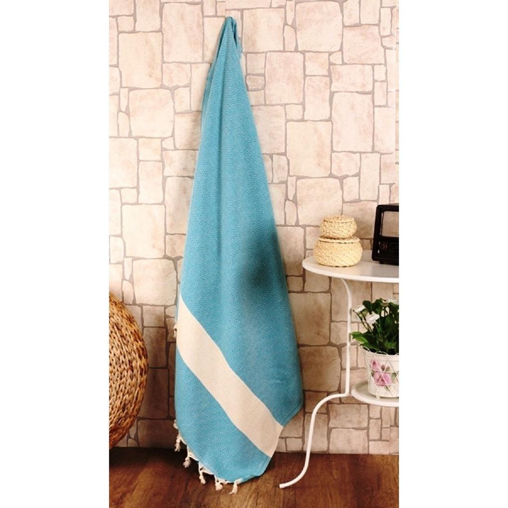 Пляжное полотенце Diamond Peshtemal, 100% хлопок, 100x180, турецкая баня и декоративный чехол