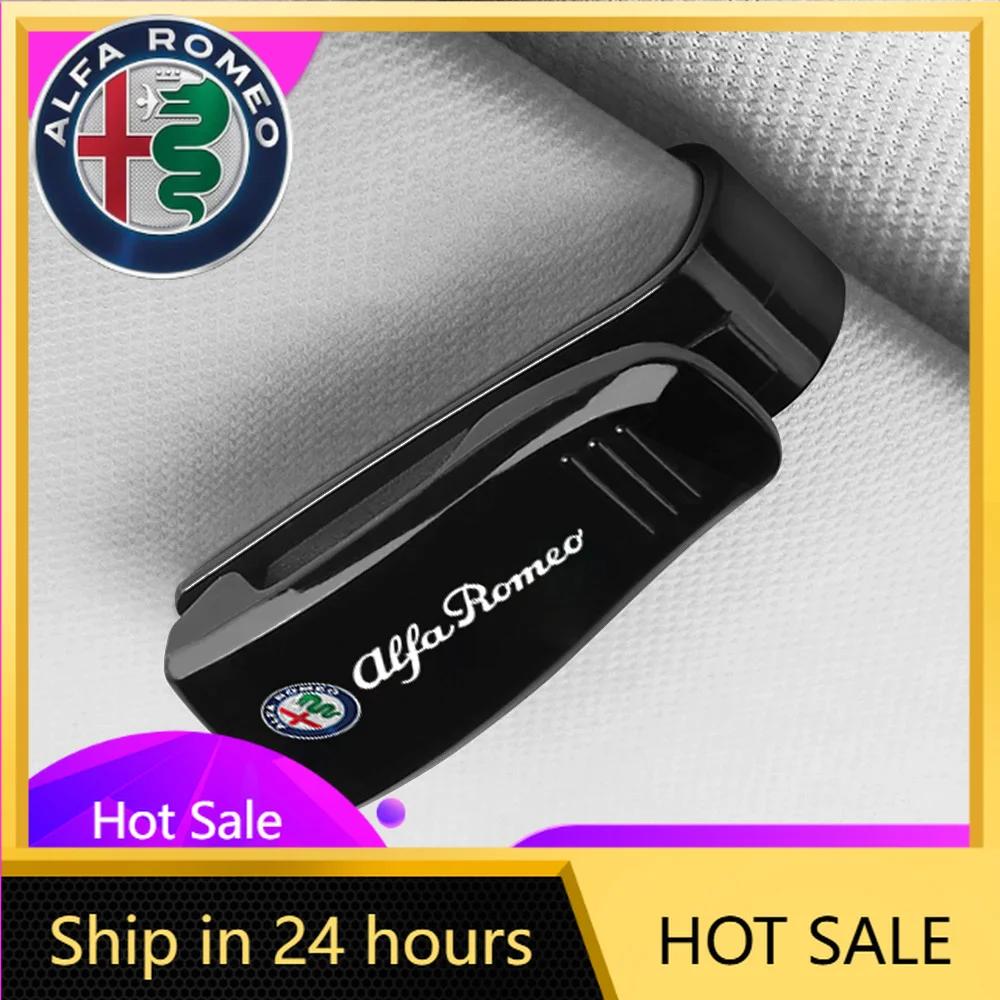 Car Stickers For Alfa Romeo Sunglasses Clip Auto Sun Visor Car Glasses Case Card Ticket Pen Holder For Alfa romeo giulietta giul zxb894