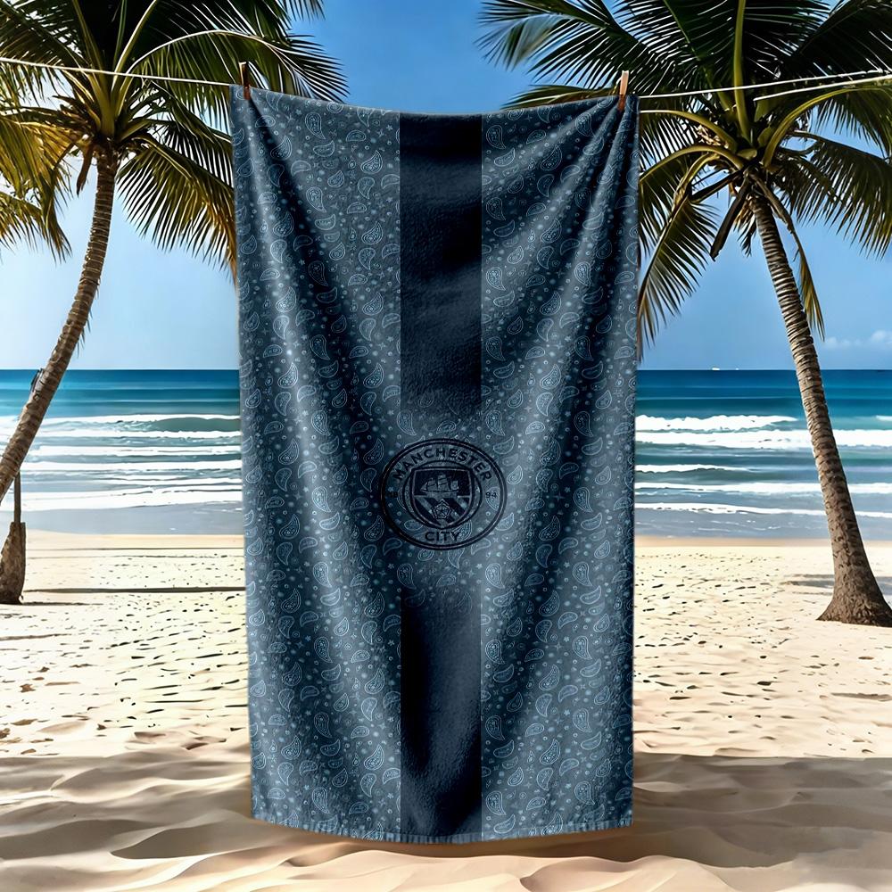 Manchester City Beach Towel Soft Durable Quickdry Comfortable Lightweight Suitable For Sports Travel Swimming Yoga Bathroom Beach And Pool