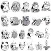 NEW Animal Bead Pavé Turtle Swan Snake Butterfly Cat Dangle Charm Fit Original 925 Sterling Copper European Bracelet DIY Zircon