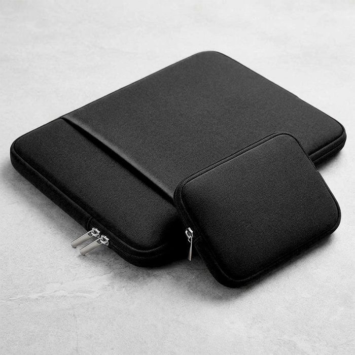 Housse Ordinateur 15" avec Pochette - Anti-Rayures pour MacBook Air/Pro HP Asus Lenovo - Noir
