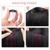 Heat Resistant Glitter Tinsel Hair Extensions Silk Hair String Extensions  For Kids Girls Women