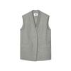 LESS 2024 Autumn Collarless Loose Mid-length Vest