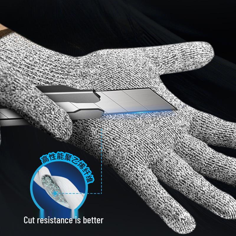 Перчатки 9 уровня защиты от порезов: Режущий, Прокалывающий, Износостойкий; Дышащая Нескользящая Защита для Работы, Чистки Рыбы, Пляжного Поиска и Кухонного Использования.