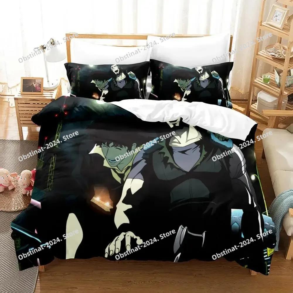 Новый Комплект Постельного Белья Cowboy Bebop Односпальный Двуспальный Full Queen King-Size Размеры Размеры Комплект Постельного Белья Взрослые Дети Спальня Пододеяльник Комплекты 3D Игровой Кровать