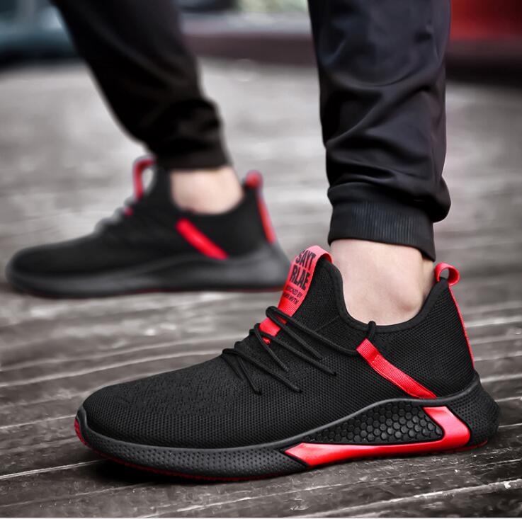 Модные новые осенние мужские кроссовки Fly плетеные дышащие спортивные кроссовки износостойкие повседневные сетчатые кроссовки H178