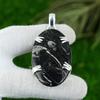 Gift For Her 925 Sterling Silver Natural Black Fossil Coral Gemstone Pendant
