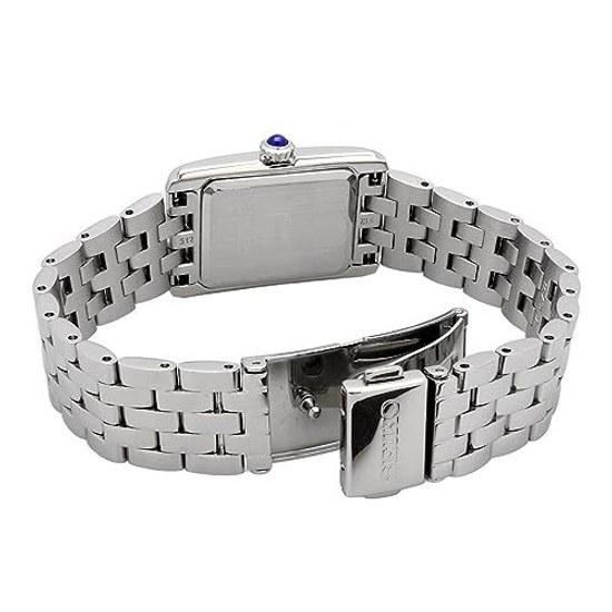 SEIKO наручные часы женские прямоугольный циферблат кварцевые SWR083 серебристые зарубежная модель