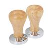 Stainless Steel Coffee Tamper Flat Espresso Tamper Wood Handle Coffee Powder Hammer Barista Tools Coffee Accessories 58MM/51MM