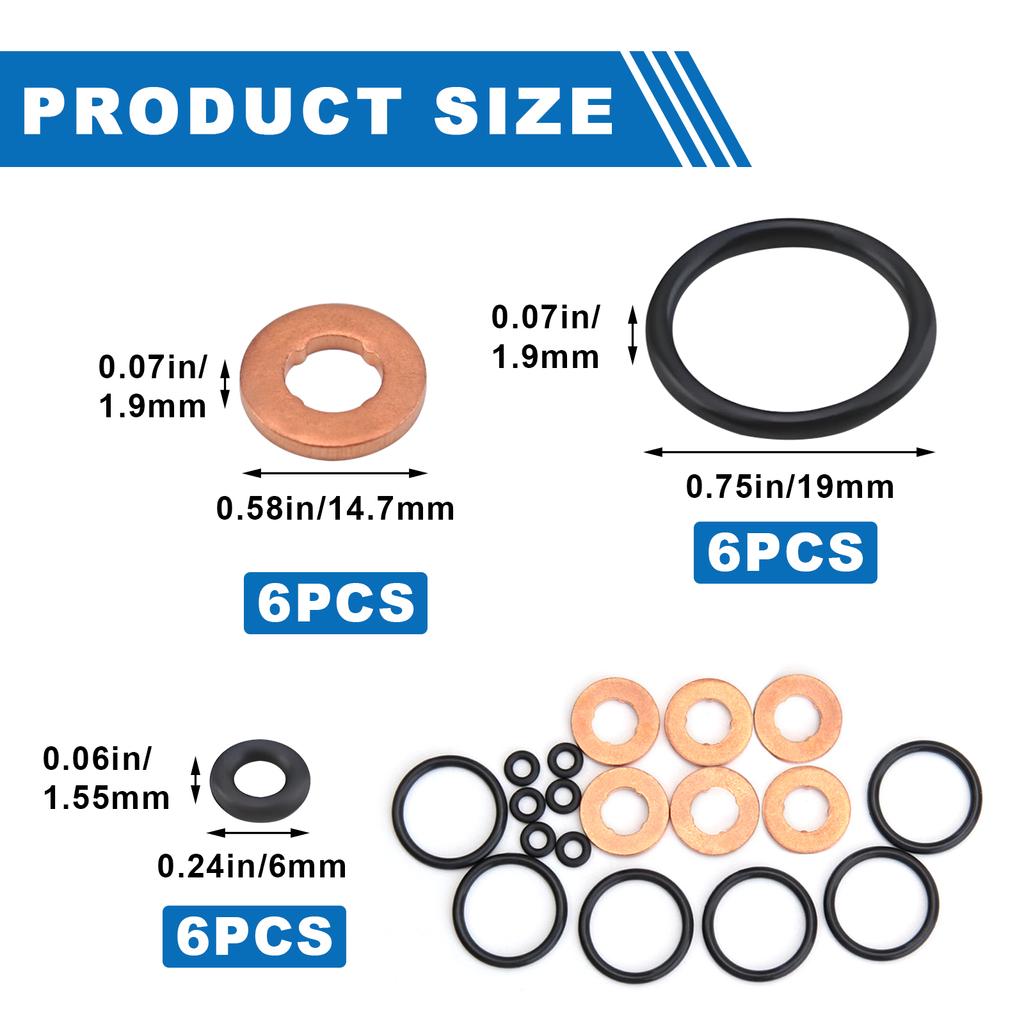 Для Range Rover Sport Land Rover Discovery Jaguar Комплект уплотнительных колец для инжектора LR054612 LR022992 LR032818 3.0L TDV6 SDV6