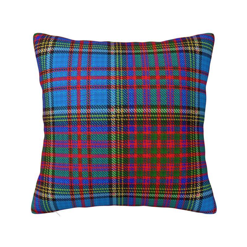 Black Watch Scottish Tartan Plaid Cushion Covers 40x40cm Polyester Throw Pillow for Car Square Pillowcase Home Decorative
