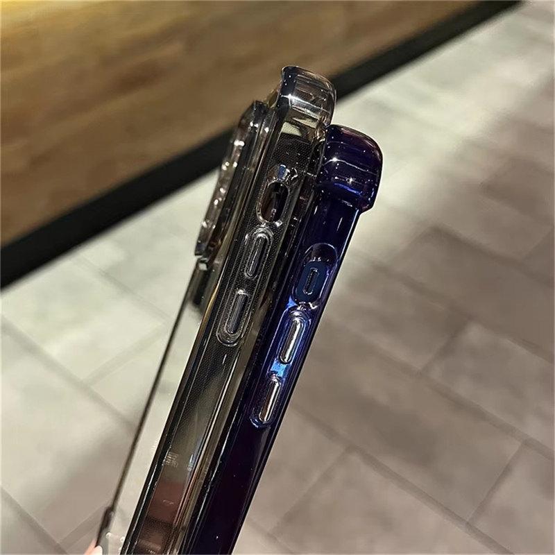 Shockproof Reinforced Corners Clear Acrylic Case For iPhone 16 14 12 13 11 15 Pro Max 7 8 Plus XR XS Protector Hard Back Cover