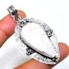 Scolecite Gemstone 925 Silver Plated Handmade Jewelry Pendant 2.34"