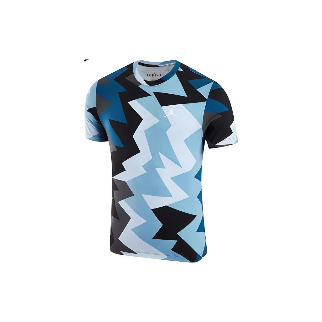 Jordan T Shirts Men's Multicolor Crew Neck Moderate Straight Fit (Unisex) T-Shirts FB7356 425