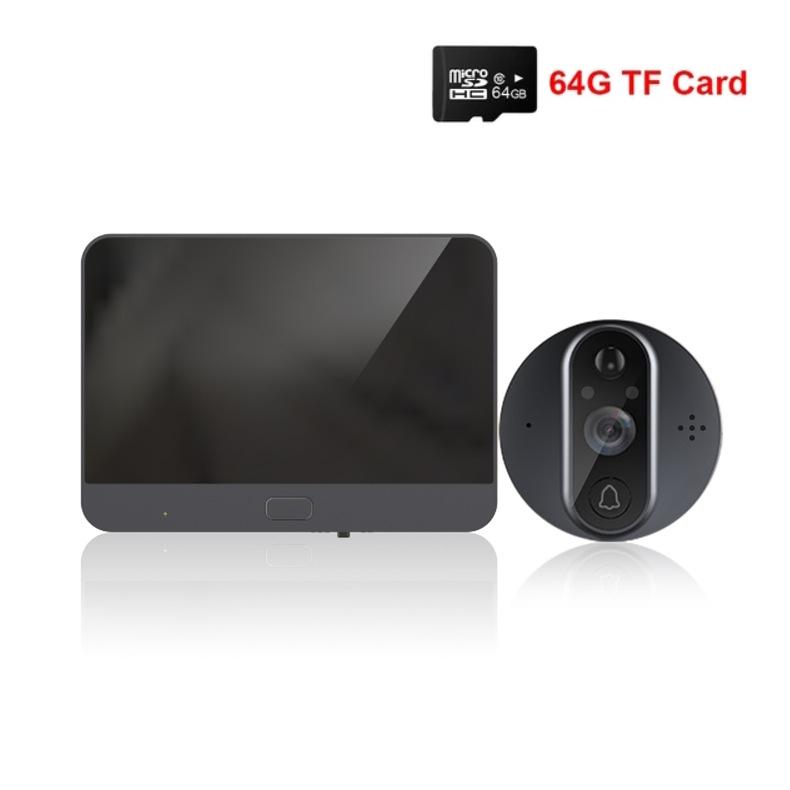 Умный дверной звонок 720P видео Wi-Fi глазок камера Viwer умный дверной звонок набор мониторинга видео глаз ночного видения