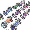 12Pcs Kids Racing Car Toy Pull Back Formula 1 Race Car Model Metal Body Rubber Wheels Die-cast Vehicle Decoration Toddlers Boys Birthday Gift