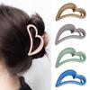 Frosted Love Heart Shaped Hair Claw Korean Fashion Women Girl Hairpins Hair Claw Barrettes Solid Color Headwear Hair Accessories