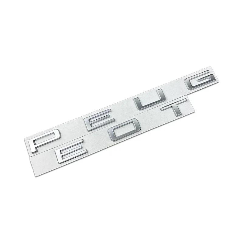 Alloy Car Tail Letter Emblem Sticker For Peugeot 206 5008 308 208 408 508 407 307 406 405 3008 Rear Trunk Badge Accessories