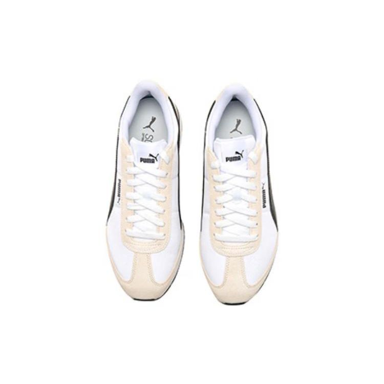 Puma Rider Future Fabric Cow Split Leather Synthetic Lightweight Woven Low Top Lifestyle Casual Shoes Unisex Sneaker White Beige Black 392899-02