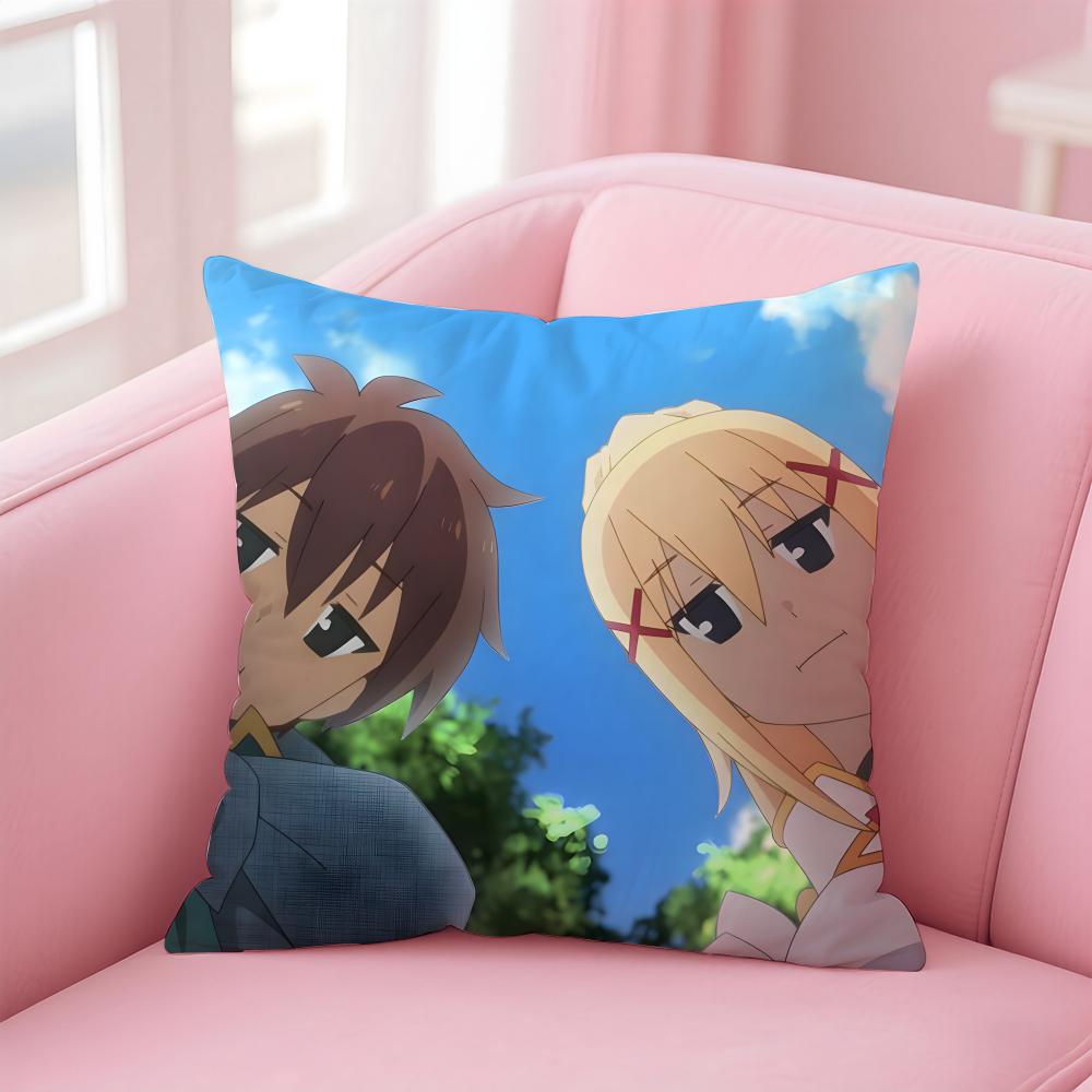 Модная K-Konosuba Мультяшная Аниме Милая Иконка Наволочка Чехол для Подушки Мягкая Приятная Ткань и Скрытая Молния