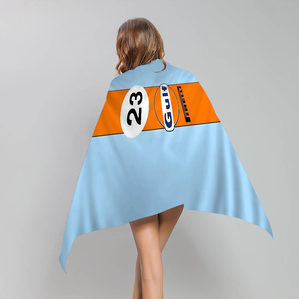 G-Gulf Racing Car Logo Микрофибра Печатное Пляжное Полотенце Скалолазание Йога Пляж Плавание Бег Впитывающее Мягкое Полотенце