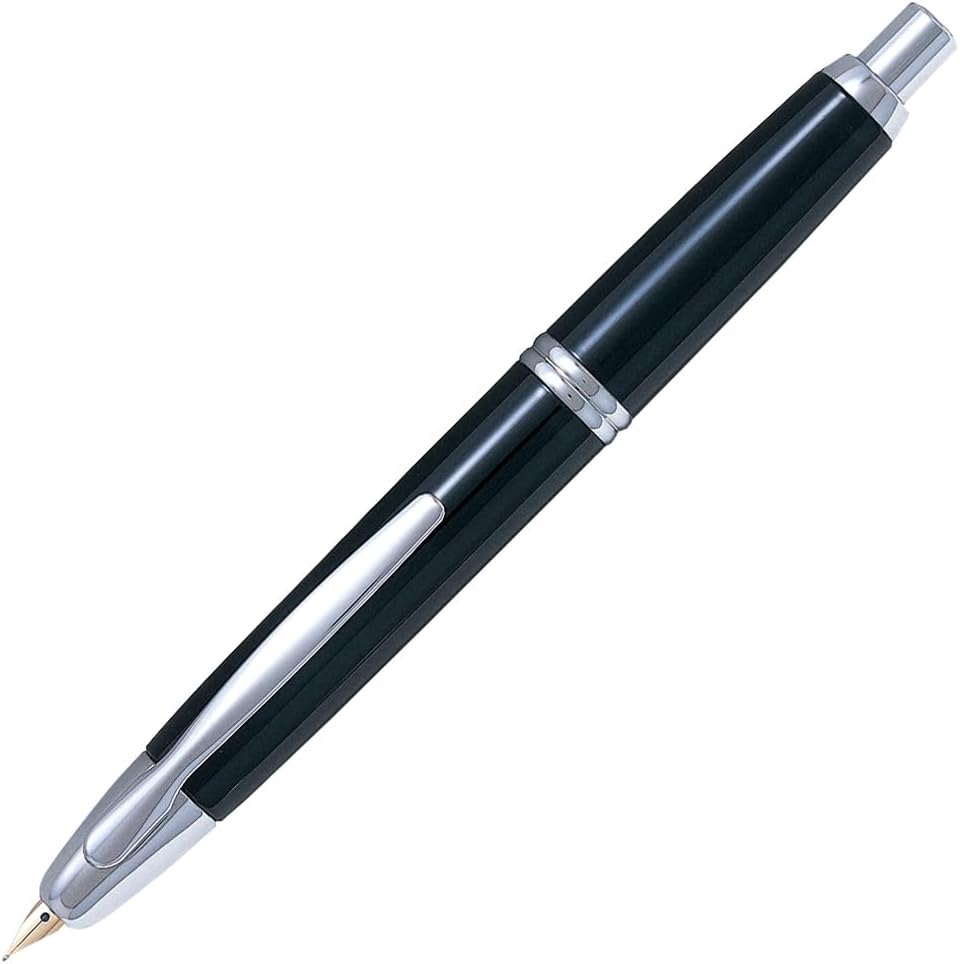 Pilot CAPLESS Fountain Pen Black Fine Nib FCN-1MR-B-F with Converter