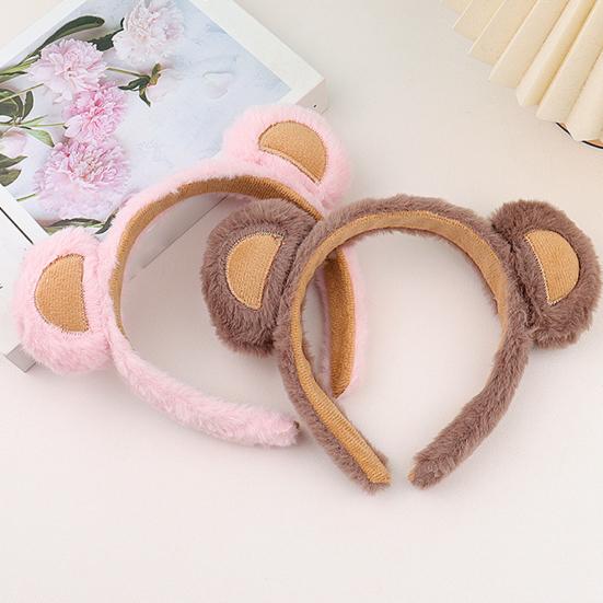 1/2/3Pcs Bear Ear Decor Headband Decorative Animal Hair Hoop Cartoon Hairband Baby Hair Accessories Girls Party Props