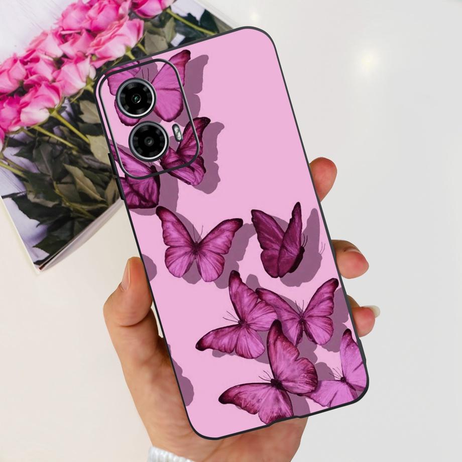 Чехол для Motorola Moto G24 / G24 Power / G04 / G04s / Motorola E14 Милый Мультяшный Роскошный Мягкий Силиконовый Чехол для Телефона Задняя Крышка Capas