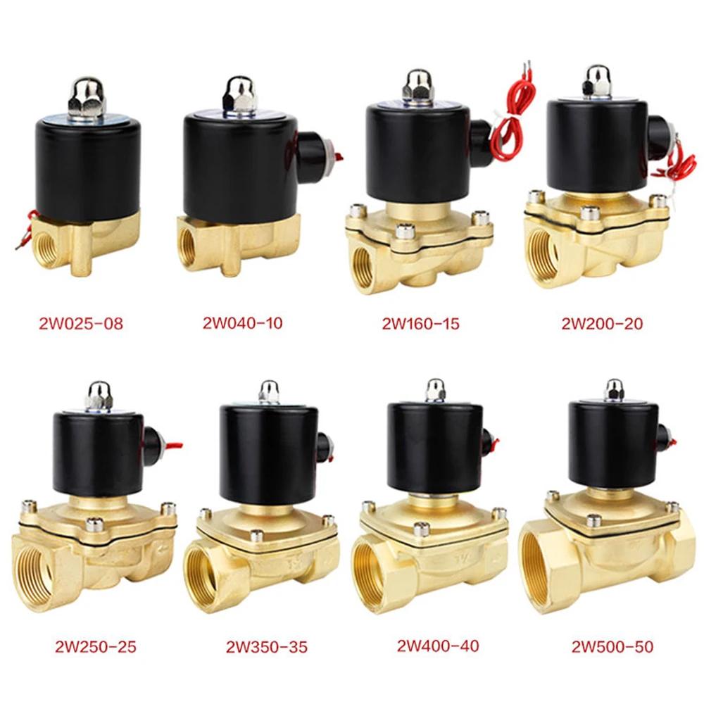 Electric Brass Solenoid Valve 1/4" 3/8" 1/2" 3/4" 1" 2" Normally Closed Normally Open Valve for Water Oil Air 12V 24V 220V 110V
