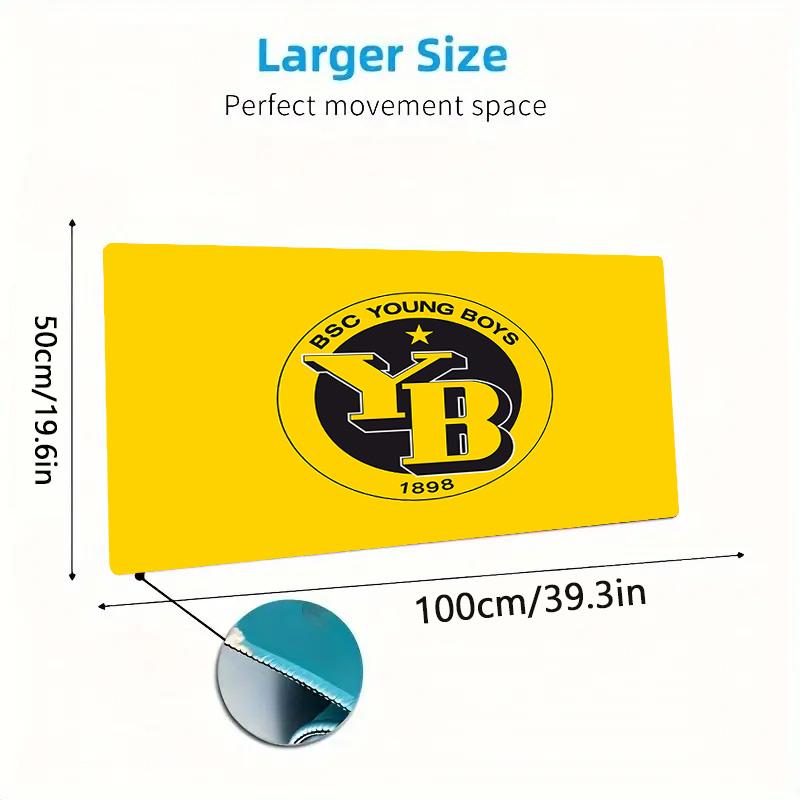 BSC Young Boys Color Mouse Pad Large Gaming Table Cushion Non-slip Laptop Tablet Big Mousepad XXL Mat Mini PC Playmat With Lock edge