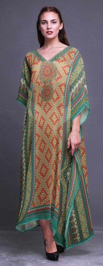 Phagun Indian Traditional Ethnic Womens Long Beach Kaftan Beachwear Bikini Coverup Maxi