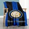 Плед Inter Milan с индивидуальным текстом Легкий плед с возможностью персонализации Удобный Отлично подходит для гостиной Дивана Кровати Пикников Всесезонное использование