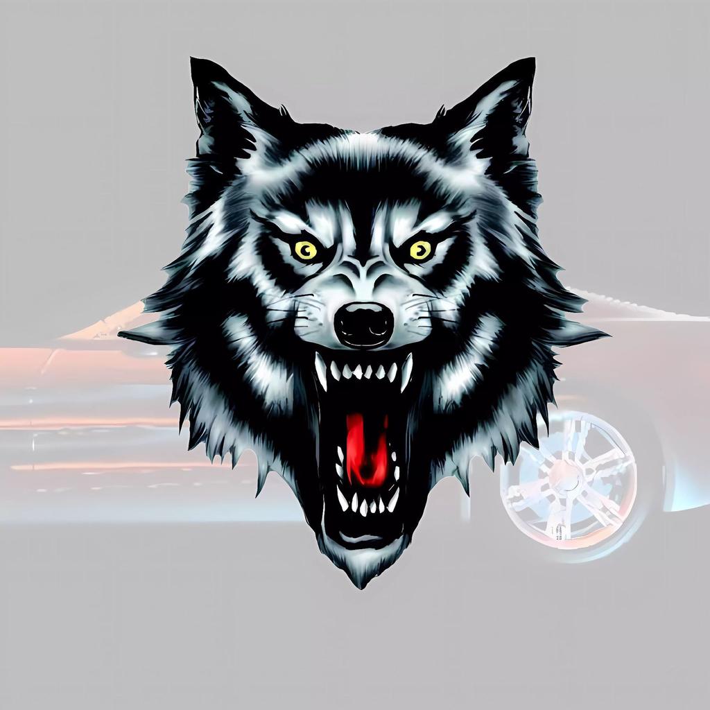 Наклейки на автомобиль большого размера с изображением головы волка, светоотражающие, водонепроницаемые, солнцезащитные, для украшения кузова, наклейки для защиты от царапин, наклейки для электромотоциклов